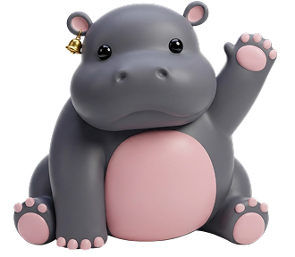 Moodeng hippo welcoming a new community member