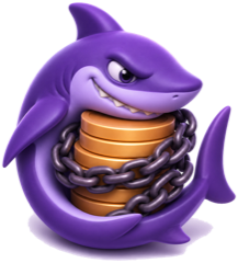 Illustration of a loan shark and growing debt chains